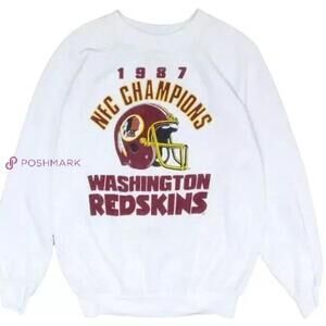 Washington Redskins Nfc Champs White 1987 Sweatshirt Retro